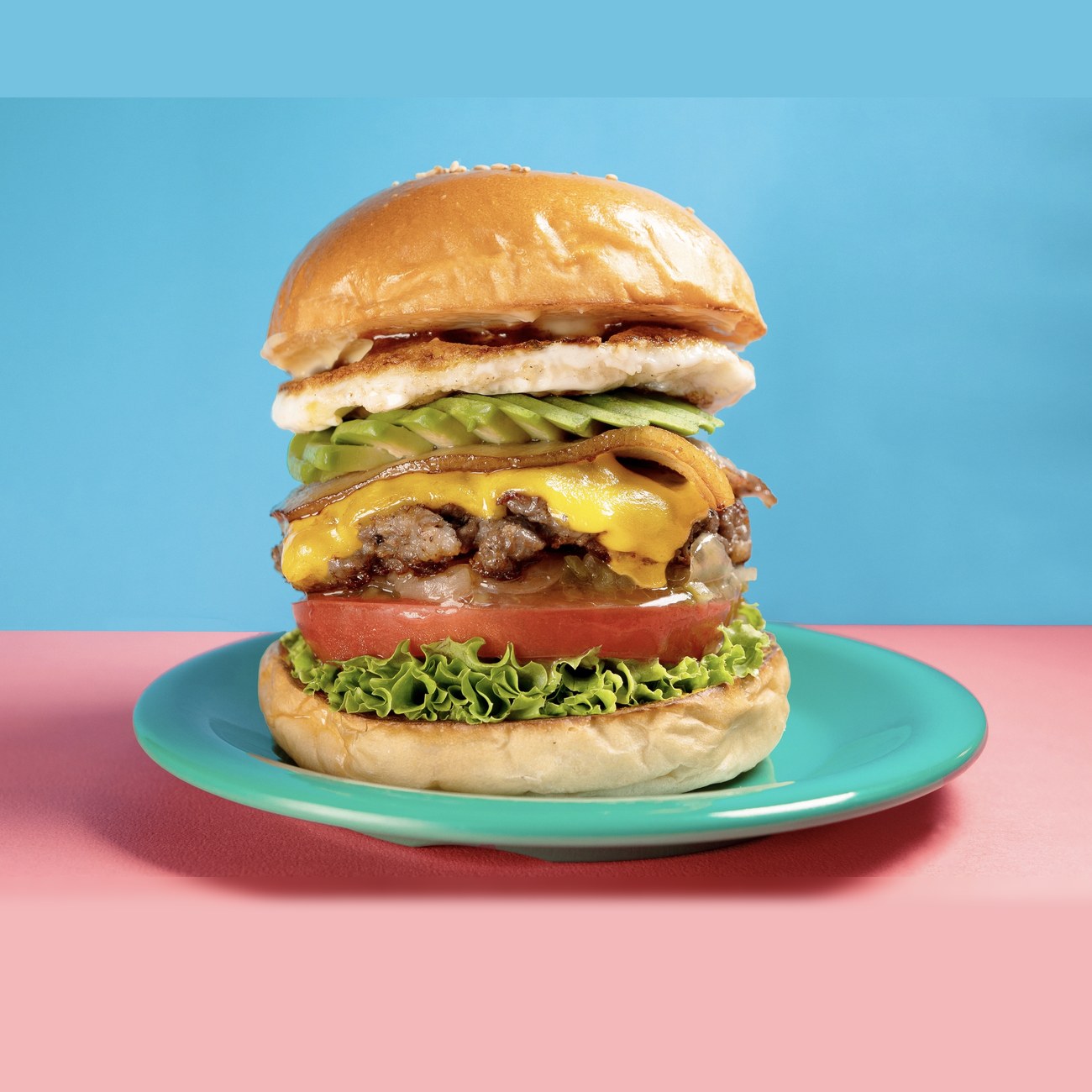 アボカドベーコンチーズエッグバーガー