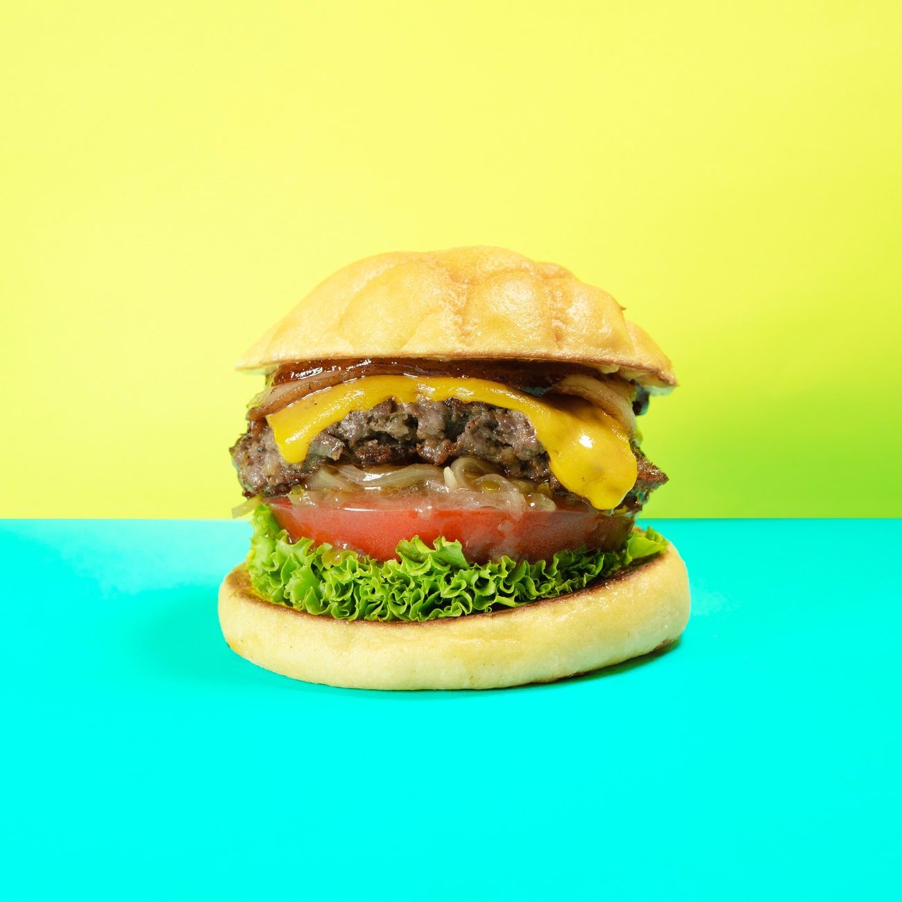 メロンパンベーコンチーズバーガー