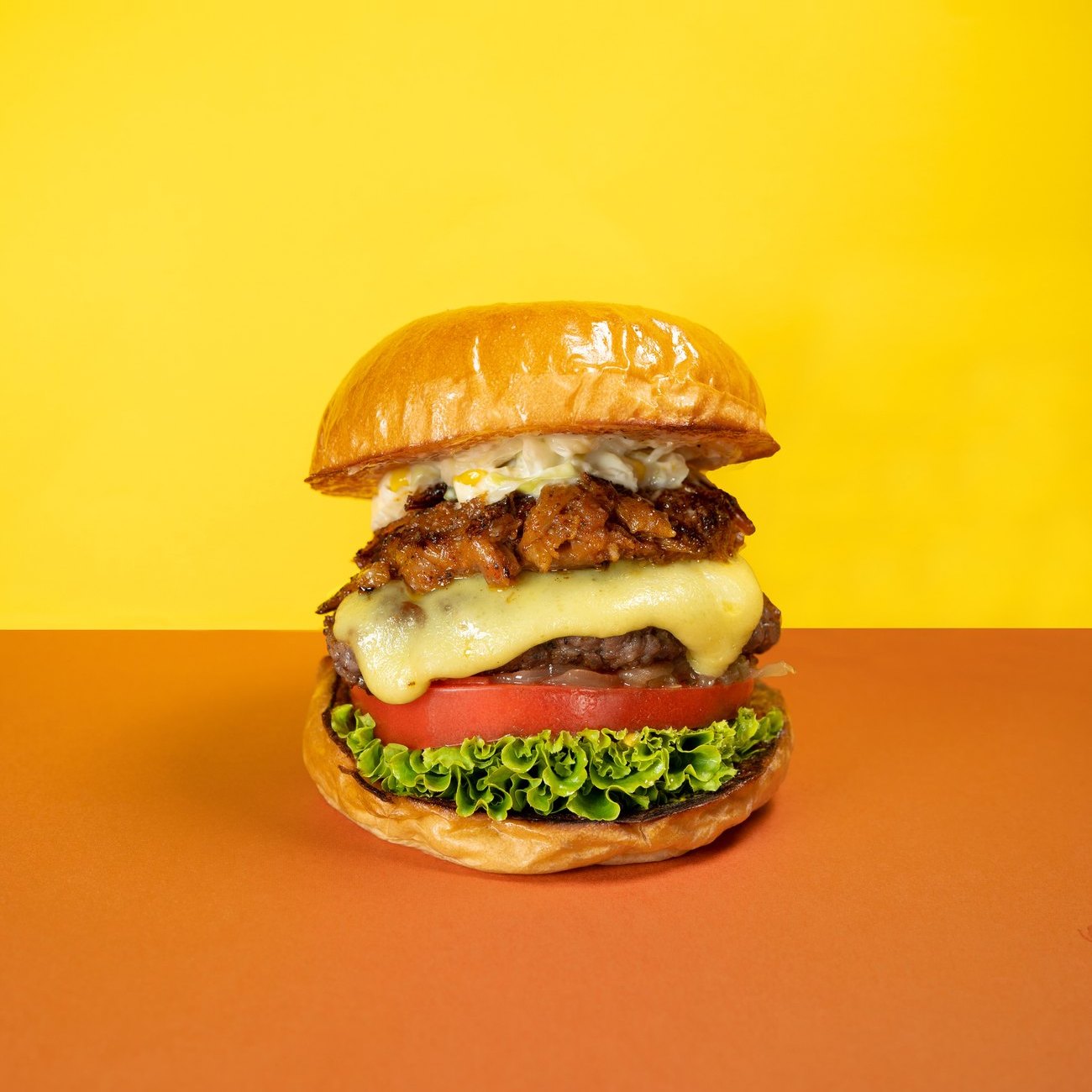 プルドポークチーズバーガー